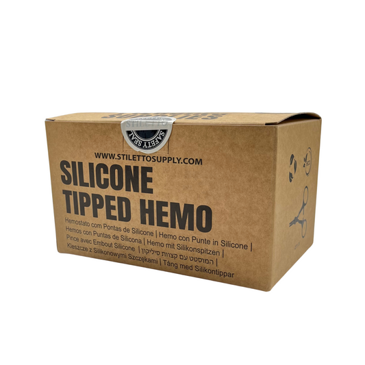 Hemostato com ponta de silicone (caixa c/ 35 un.)